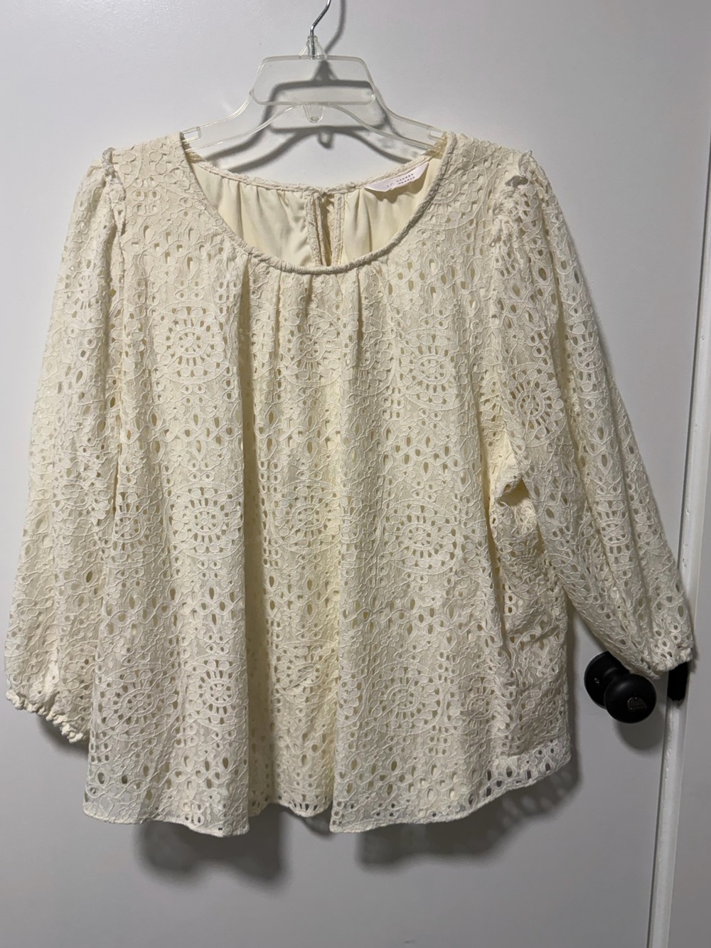 LC Lauren Conrad White / Cream Lace Blouse | Size XXL